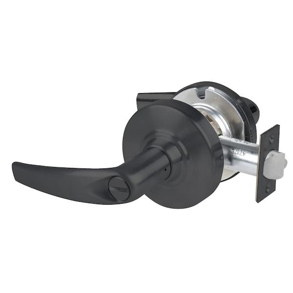 Schlage Grade 1 Bath/Bedroom Privacy Lock, Athens Lever, Non-Keyed, Matte Black Finish, Non-Handed ND40S ATH 622 - main